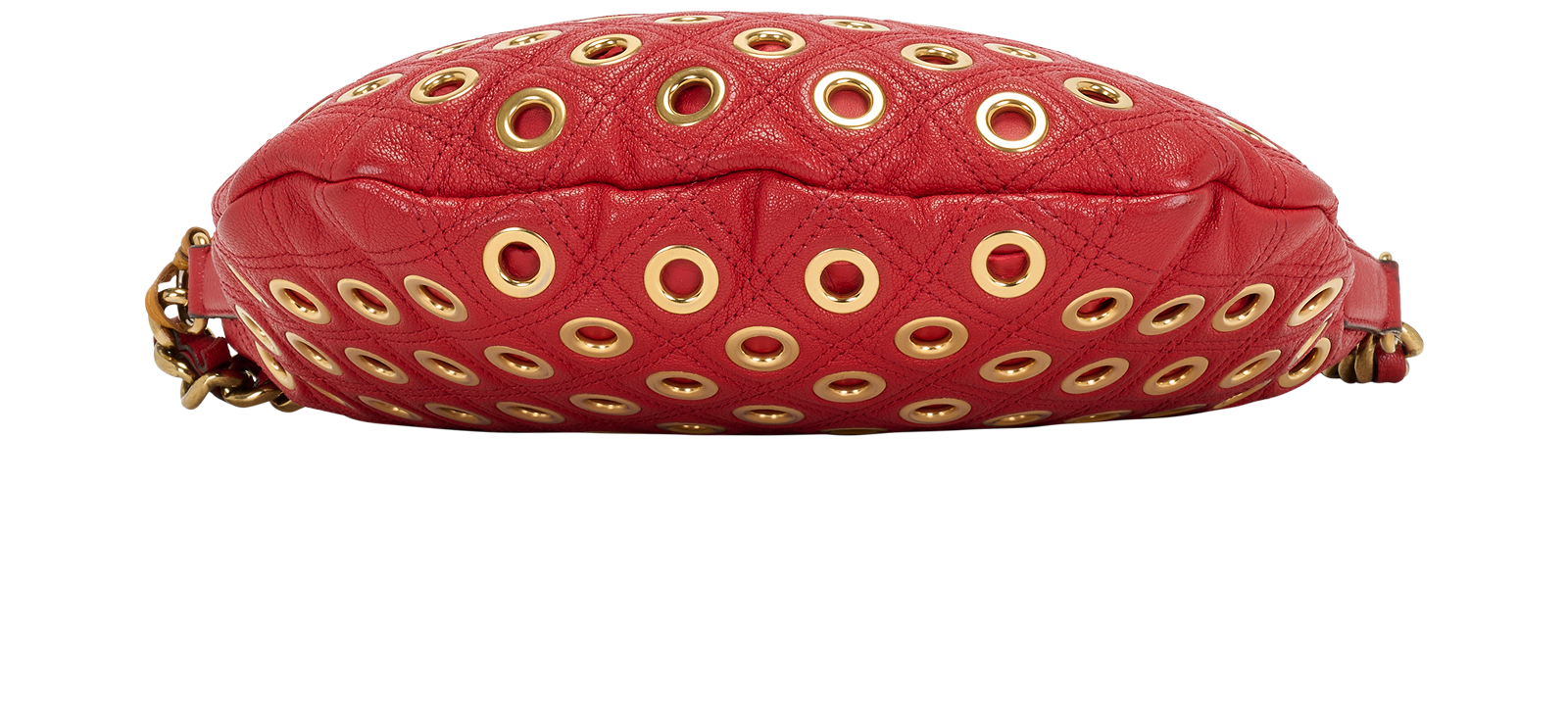 Eyelets Small Nomad Hobo, &pound;150, Handbags, Red, Leather, Top view